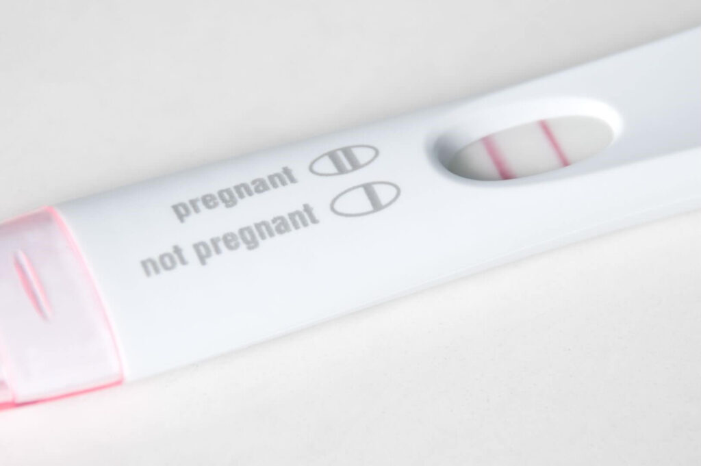a positive pregnancy test
